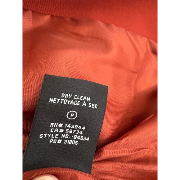 SFAM 7 For All Mankind Cropped Casual Moto Barrel Sleeve Jacket Rust/Orange XS - Picture 10 of 14